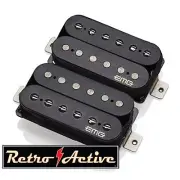 EMG Retro Active Hot 70-F Pickup Humbucker Set Short Floyd Rose Spacing Black