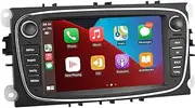 Android Car Radio Car Stereo Head Unit 7'' Capacitive Touch Screen Car Multimedia Player GPS Navigation WiFi MP5 Bluetooth FM CarAutoPlay for Ford Focus Mondeo C-MAX S-MAX Galaxy II Kuga Black