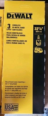 (BOX OF 3) DEWALT DW3982C Portable Band Saw Blade 32-7/8" 14TP bi-metal