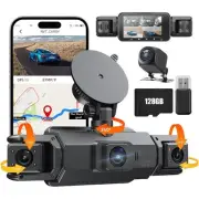 4 Channel Vital Dash Cam Front and Rear and Sides 2.5K, 360 Camera for Car, 3...