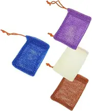 IWOWHERO Reliable Soap Foaming Holder Bubble Bag Bathing Soap Pouches Drawstring Design