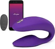 We-Vibe Sync 2 Couples Vibrator - G Spot Vibrator & Clitoral Sex Toy for Double Stimulation - Silicone Vibrating Adult Remote Control & App Enabled Toys for Women - Rechargeable & Waterproof - Purple