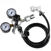Home Brew Beer Gas Line Assembly, 5/16" PVC Gas Hose,W21.8 Co2 Regulator