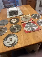 Lot Of 9 7-1/4" Saw Blade 3 Master Mechanic, Milwaukee, Valued, Back& Decker
