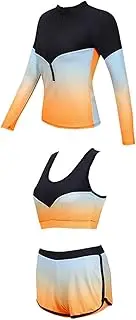 [yuksok] Women's Swimsuit Three Pieces Swimwear for Beach Party Travel SPA Swimming Pool