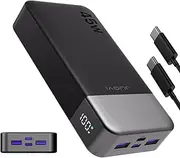 JUOVI Power Bank 20000mAh, 45W Portable Charger, Samsung Super Fast Charging with LED Display Portable Phone Charger, USB C Power Bank for MacBook, iPhone 16 15 14 13 Pro Samsung S24 S23 (Black)