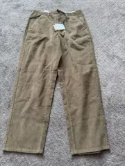 Farah Men’s Hawtin Popper Back Corduroy Pants Beige Size 30R