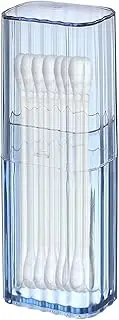 Generic Cotton Buds Holder | Travel Case Cotton | Cotton Swab Holder With Lid | Clear Acrylic Storage Box Canister Container With Lid For Flossers, Floss Picks, Hair Accessories, Blue
