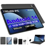 Android 14 Tablet with Keyboard，16GB RAM 128GB ROM 1TB Expand, 8000mAh Batter...