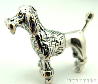 Miniature Sterling Silver French Poodle Dog Figurine #205