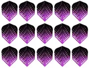 5 Sets Harrows Sparkle Standard Dart Flights - Ships Tracking - Purple Fade