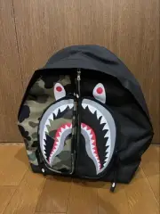 A Bathing Ape Camo Shark Day Pack Backpack New