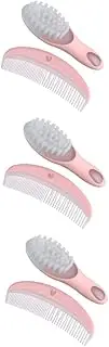RORPOIR 3 Sets Brush and Comb Set for Newborns Baby Hair Care Kit Static-Free Comb Soft Gentle Promotes Circulation
