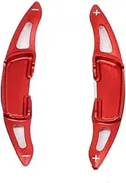 Steering Wheel Paddle Shifter Extension for Mazda 2 DL, Aluminum Alloy Car Wheel Shift Paddle Shifter Extension Style 2 Red