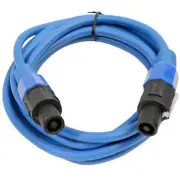 10 Foot Blue Speakon to Speakon PA DJ Speaker Cable Twist Lock Cords