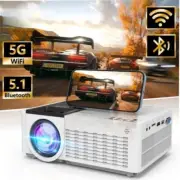 DR.J Professional WiFi Bluetooth 5.1 1080P Supported Mini Movie Projector New