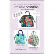 City Bags Downtown Pattern by Aunties Two Patterns Stays Included Quilting Sewing Craft