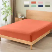 LINENOVA Premium 100% Cotton Fitted Sheet Vintage Washed Ultra Soft Breathable For All Seasons Deep Pocket Up to 40CM