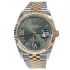 Rolex Datejust 36mm SS 18k Yellow Gold 126233 Green Roman Diamond Jubilee