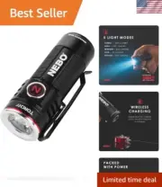 Water-Resistant 1,000 Lumens LED Pocket Torch with Magnetic Base & USB Charging