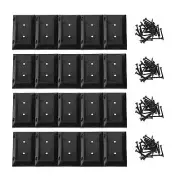 20 Pcs Deck Railing Brackets Connectors for 2x4 Railing Wood Post with Screws