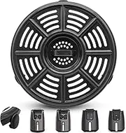 Air Fryer Replacement Parts for Ninja AF101 AF161 AF150 Air Fryer, 8.2'' Round Food Grade Air Fryer Grill Pan Grill Plate Crisper Plate Accessories Tray Rack Compatible Ninja Foodie Pressure Cooker