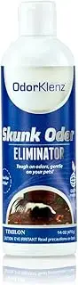 OdorKlenz Skunk Odor Remover for Dogs, Pets, Carpets, Furniture, and Laundry (14 oz) | Neutralizes The Odor on Contact | Safe and Gentle on Skin and Fur | Unscented and Earth-Friendly Formula
