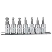 Draper 3/8"D Ball End Hex Socket Bit Set 48mm Long 7 Piece 16296
