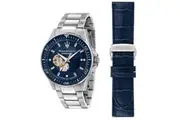 Maserati Sfida Diamond Open Heart Dial Automatic R8823140007 100M Men's Watch