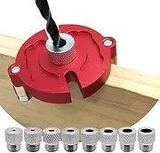 Woodworking Self-Centering Doweling Jig Drill Kit Vertical Hole Drilling Guide Punch Locator Tool with 3-10mm Drill Bushings for DIY Crafts Woodworking