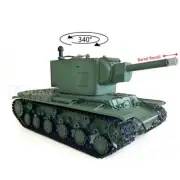 Henglong 1:16 7.0 Plastic Soviet KV-2 BB IR RTR RC Tank 3949 Recoil Barrel Smoke