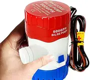 Submersible Boat Bilge Water Pump 12v 1100gph Non-Automatic Marine Electric Bilge Pump for Ponds, Pools, Spas Silent, Boat Caravan RV Submersible (Non-Automatic 500GPH Pump- 3/4" Outlet)