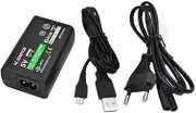 WICAREYO Power Supply Charger for PS Vita 2000, Power Supply Wall Charger Adapter EU Power Cable for PS Vita 2000