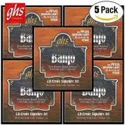 5-PACK GHS PF135 JD Crowe Signature 5-String Stainless Steel Banjo Strings