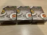 3x Keto Instant Coffee Mix Healthy Powder High Dietary Fiber Low Fat Burn Fat