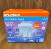 2 Pack Sylvania LED Flood Light Bulbs Daylight 65W Germicidal Light Fights Germs