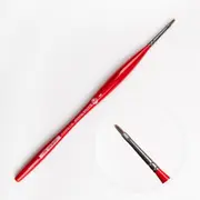 Borciani Bonazzi Professional Artist Brush UNICO Series 811 SIZE 1 Silver Synthetic Short Handle Flat Made in Italy