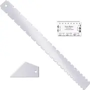 Set of 3, Notched Straight Edge Guitar Luthiers Tool, String Action Ruler Gauge, Fret Rocker String Height Gauge for Most Guitar Fretboards