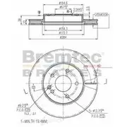 Bremtec Euro-Line GeoZinc Coated Brake Rotor - BDR7410EL