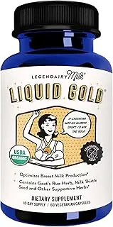 Legendairy Milk® Liquid Gold® - Contains Goats Rue and Milk Thislte - Certified Organic by QAI, Certified Vegan, Non-GMO Project Verified, Certified Halal, and Certified Kosher