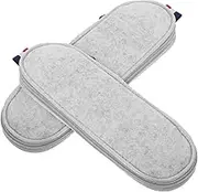 Ciieeo 2pcs Felt Cloth Tableware Storage Bag Portable Pouch for Outdoor Camping Lightweight Cutlery and Straw Holder Practical Storage Light Grey