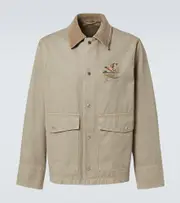 [Burberry] Burberry Embroidered cotton twill field jacket AU 90 beige