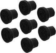 Yardenfun 8pcs Non Slip Rubber Cane Tips for Enhanced Stability and Safety Replacement Tips for Walkers Crutches and Walking Sticks Black
