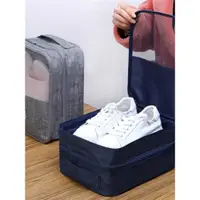 在飛比找ETMall東森購物網優惠-鞋子收納袋鞋包旅行收納包隨身干濕分離鞋子收納袋雙層收納盒鞋盒