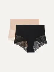 [Spanx] Spanx - Spanxsupersmooth Undie-tectable Set Of Two Thongs - Black - small small Black