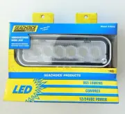 Seachoice 53008 LED Flood Beam Rectangular Work Light, 12/24V, White Housing