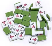 Mahjong Tiles Chinese Mini Mahjong Portable Mini Mahjong Set Travel Mahjong Set 146 Melamine Mahjong Cards Friend Family Party Playing Supplies Chinese Mahjong