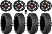 KS135 Grenade 15" Wheels Black 30" Versa Cross V3 Tires Textron Wildcat XX
