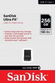 USB Flash Drive 256B SanDisk Ultra Fit 3.1 Flash Memory Stick CZ430