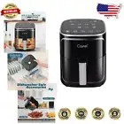 Compact 5QT Air Fryer with Double Basket & Cool Touch Handle - Black Finish